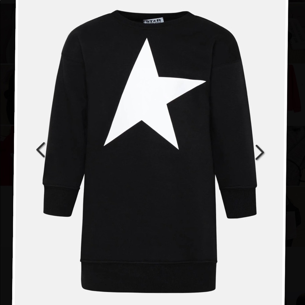 Golden Goose Star Collection Girl’s Sweatshirt Dress NWT Sz 6 in Black
